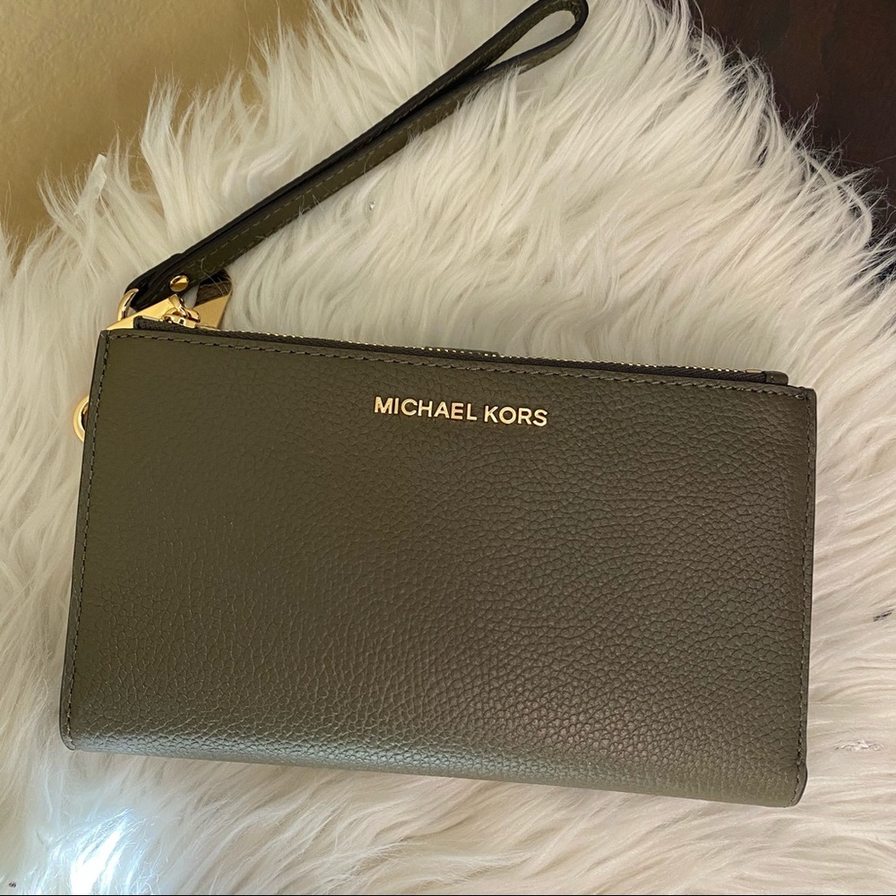 Michael Kors jet set travel double zipper wallet wristlet - Picture 2 of 7
